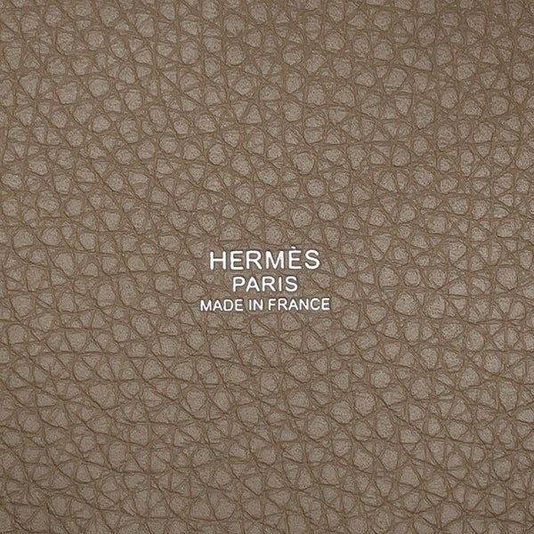 エルメス ハンドバッグ ピコタンロックMM エトゥープ/シルバー金具 トリヨンクレマンス K刻印