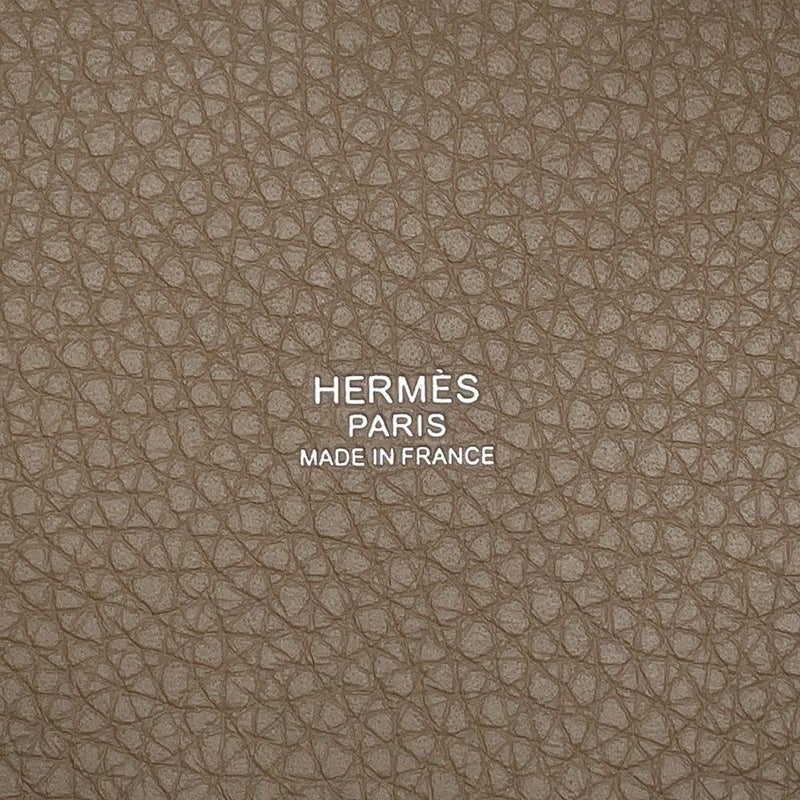 エルメス ハンドバッグ ピコタンロックMM エトゥープ/シルバー金具 トリヨンクレマンス K刻印