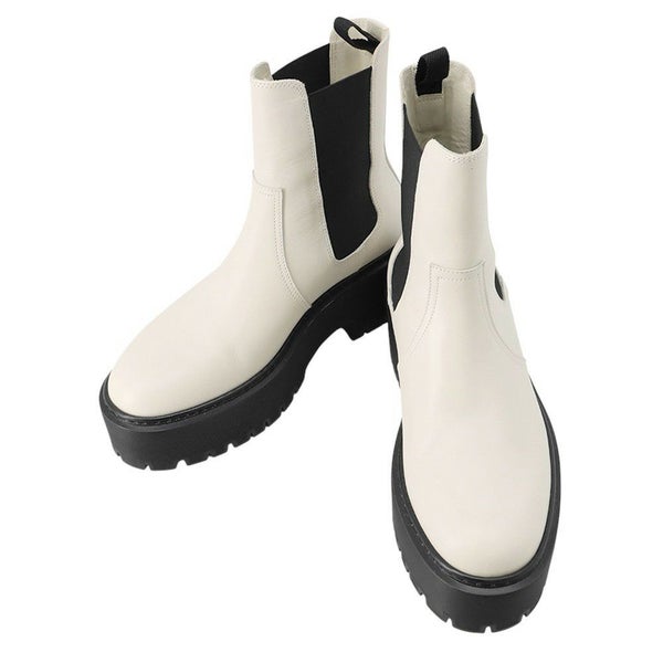 エルメス ブーツ ハロウ サイドゴア レザー レディースサイズ37 HERMES 靴 ショートブーツ