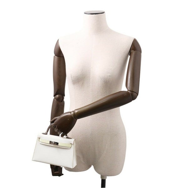 エルメス ミニケリー2 外縫い トリコロール グリスペール/ヴェールフィズ/グラファイト/シルバー金具 エプソン B刻印 2wayショルダー