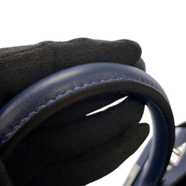 エルメス ハンドバッグ オータクロア40 ブルーニュイ/シルバー金具 トゴ/トワルミリタリー B刻印