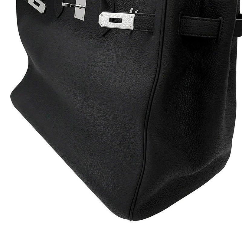 エルメス バーキン40 ブラック/シルバー金具 トゴ U刻印 HERMES Birkin ハンドバッグ 黒