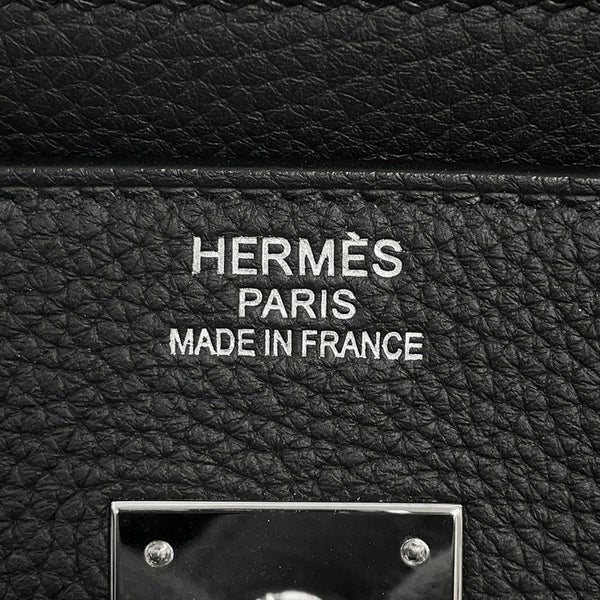 エルメス バーキン40 ブラック/シルバー金具 トゴ U刻印 HERMES Birkin ハンドバッグ 黒
