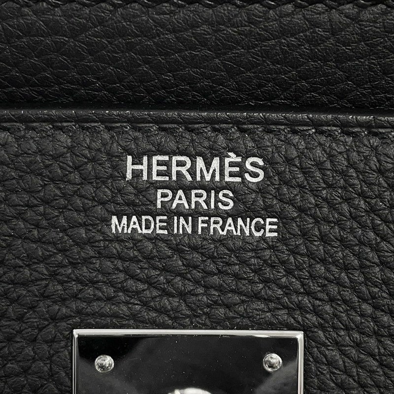エルメス バーキン40 ブラック/シルバー金具 トゴ U刻印 HERMES Birkin ハンドバッグ 黒