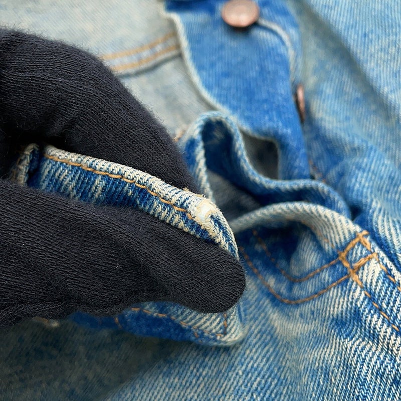 プラダ パンツ 三角ロゴ ダメージ加工 オーガニックデニム 5ポケットパンツ レディースサイズ25 GFP469 PRADA ボトムス