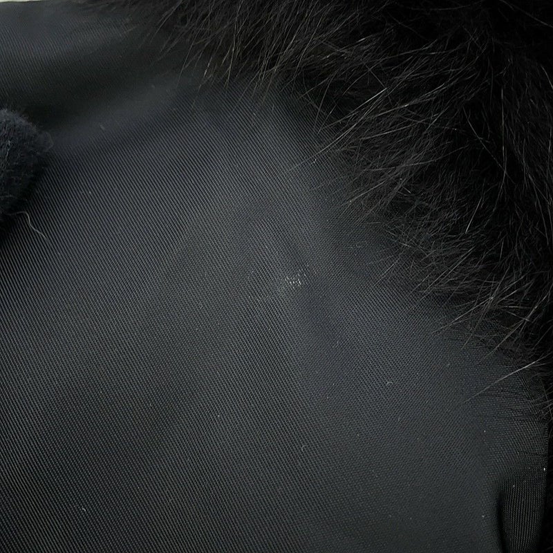 ミュウミュウ ダウンコート フォックスファー ポリエステル レディースサイズ38 MS1353 Miu Miu アウター 黒