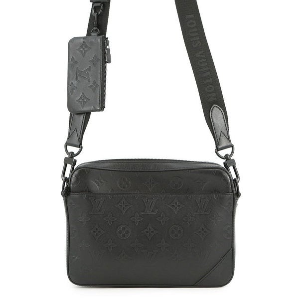 ルイヴィトン ショルダーバッグ モノグラム・シャドウ デュオ・メッセンジャー M69827 LOUIS VUITTON ヴィトン 黒 ブラック