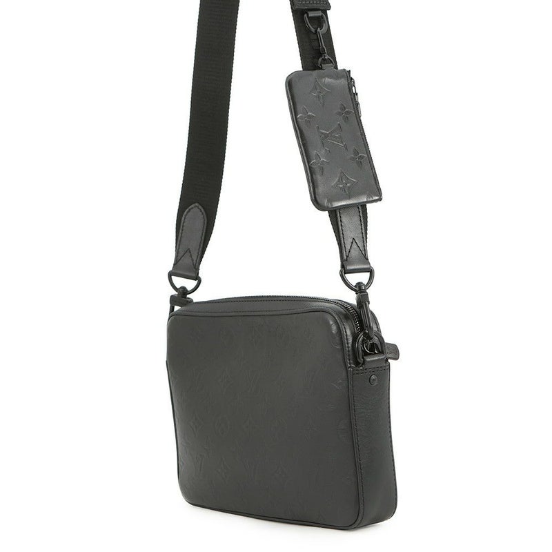 ルイヴィトン ショルダーバッグ モノグラム・シャドウ デュオ・メッセンジャー M69827 LOUIS VUITTON ヴィトン 黒 ブラック