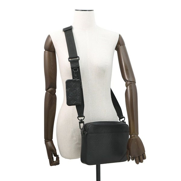 ルイヴィトン ショルダーバッグ モノグラム・シャドウ デュオ・メッセンジャー M69827 LOUIS VUITTON ヴィトン 黒 ブラック