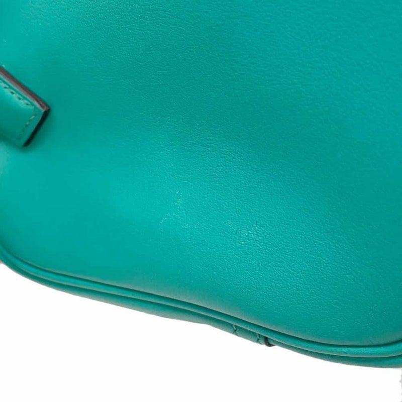 エルメス ハンドバッグ プリュム ミニ ブルーパオン/シルバー金具 スイフト X刻印 HERMES バッグ