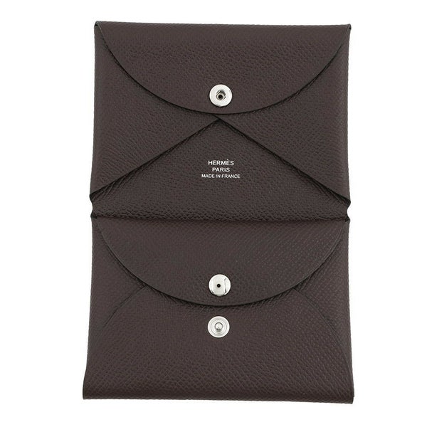 エルメス コインケース カルヴィ デュオ ルージュセリエ/シルバー金具 エプソン W刻印