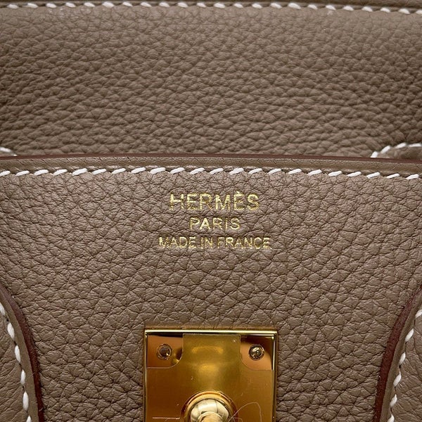 エルメス バーキン25 エトゥープ/ゴールド金具 トゴ K刻印 HERMES Birkin ハンドバッグ