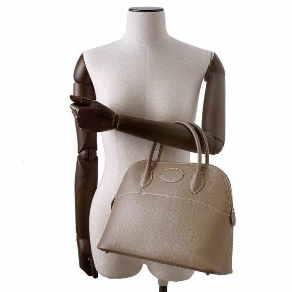 エルメス ハンドバッグ ボリード31 エトゥープ/シルバー金具 シェブルミゾル □J刻印 2wayショルダー