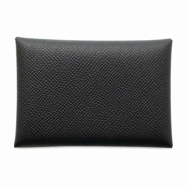 エルメス コインケース カルヴィ デュオ ブラック/シルバー金具 エプソン W刻印 黒