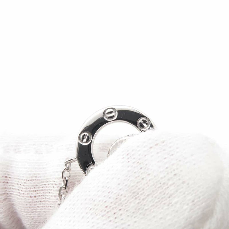 カルティエ ネックレス ラブ シェイプ パヴェ ダイヤモンド 48P 計0.30ct K18WG Cartier ジュエリー