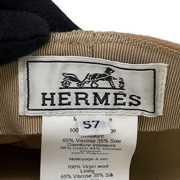 エルメス キャスケット ヴォーバン・セーラー ウール サイズ57 HERMES 帽子