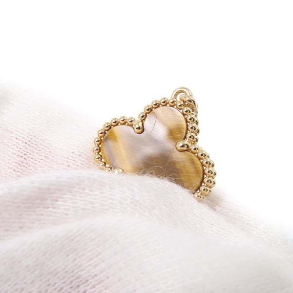 ヴァンクリーフ＆アーペル ネックレス ヴィンテージ アルハンブラ 10モチーフ タイガーズアイ K18YGイエローゴールド VCARD40700