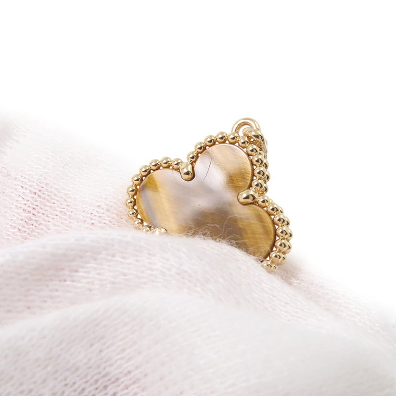 ヴァンクリーフ＆アーペル ネックレス ヴィンテージ アルハンブラ 10モチーフ タイガーズアイ K18YGイエローゴールド VCARD40700