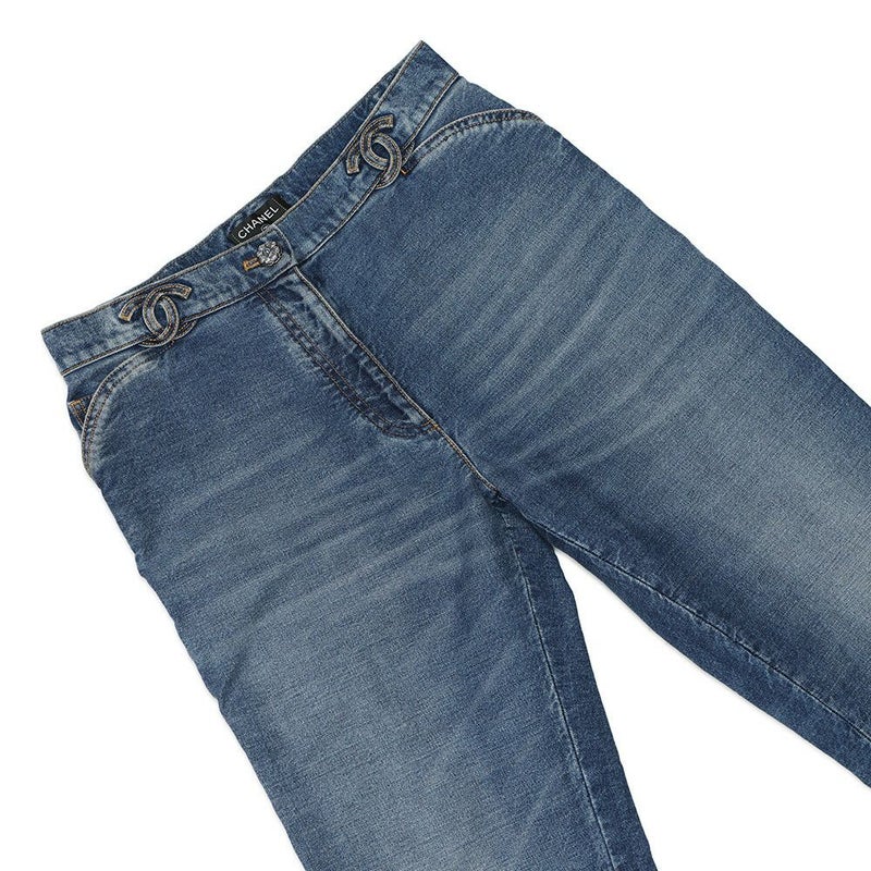 シャネル パンツ ココマーク ウォッシュドデニム コットン レディースサイズ38 P76791 ボトムス