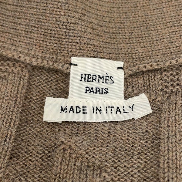 エルメス ロングカーディガン Hモチーフ ウール レディースサイズ36 HERMES トップス
