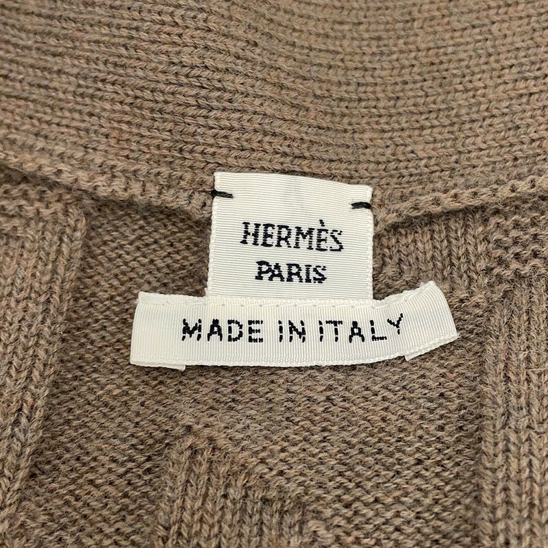エルメス ロングカーディガン Hモチーフ ウール レディースサイズ36 HERMES トップス