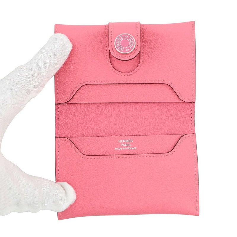 エルメス カードケース RMS ローズアザレ/シルバー金具 エバーカラー K刻印 HERMES 名刺入れ