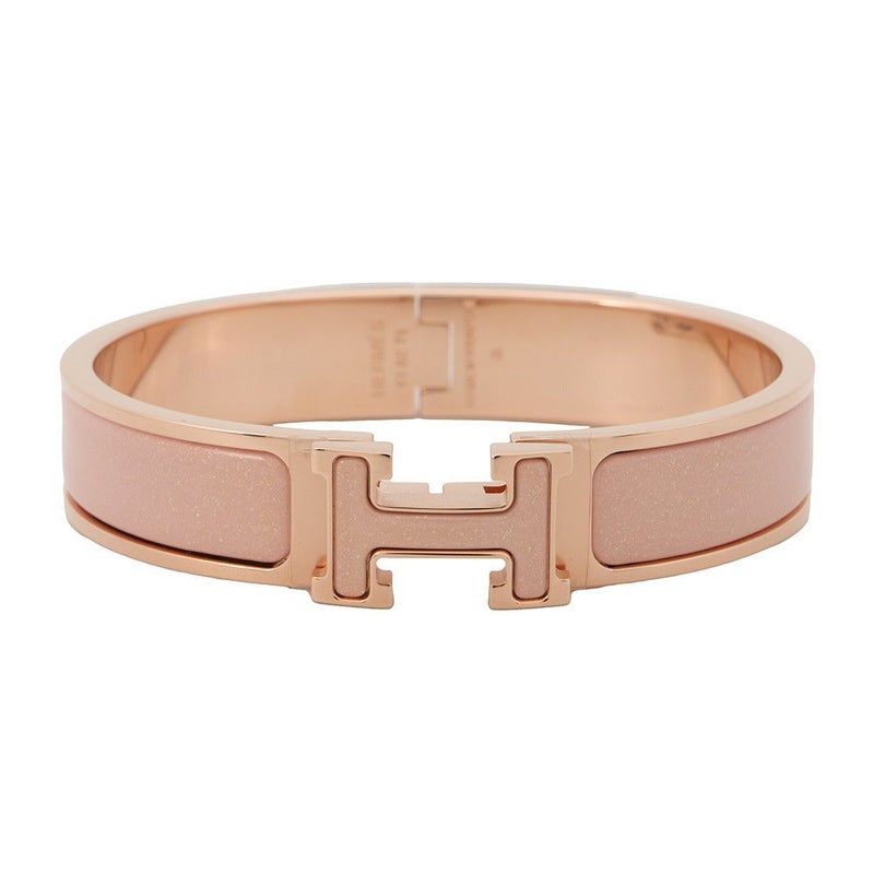 エルメス ブレスレット クリックH クリッククラックPM グリッター ローズ・カッサータ HERMES アクセサリー