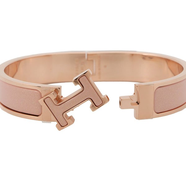 エルメス ブレスレット クリックH クリッククラックPM グリッター ローズ・カッサータ HERMES アクセサリー