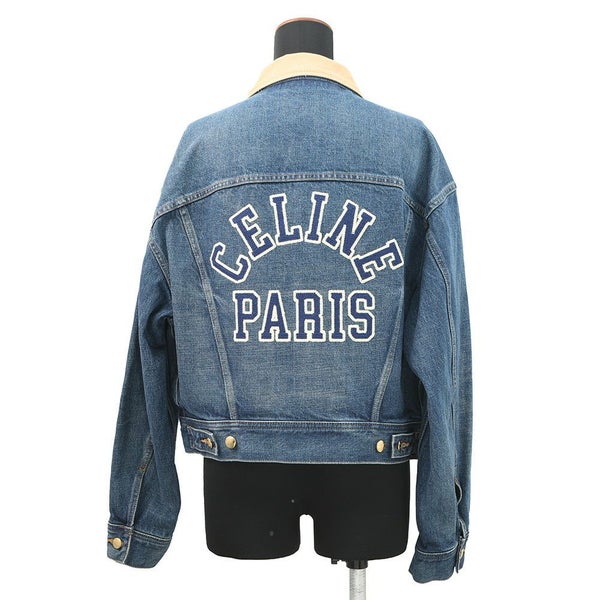 セリーヌ ジャケット ダークユニオンウォッシュデニム トラッカージャケット レディースサイズXS 2Q493365M CELINE