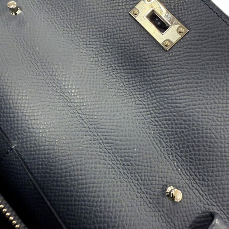 エルメス ケリーウォレット ロング トゥーゴー タッチ グリミスティ/ブラック/シルバー金具 エプソン/アリゲーター W刻印