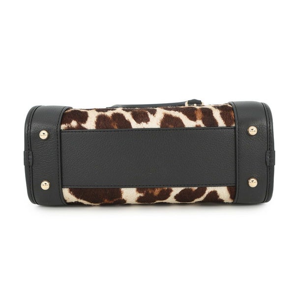 ロエベ ハンドバッグ アマソナ23 レオパード柄 ハラコ レザー 352.99.H71 LOEWE 2way 黒