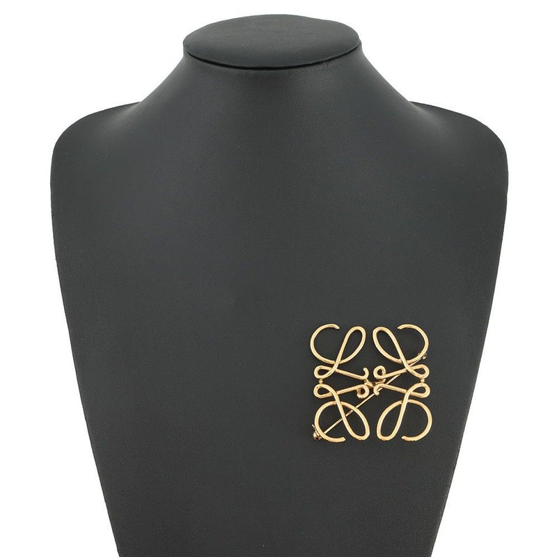 ロエベ ブローチ アナグラム 111.25.020 LOEWE アクセサリー ゴールド