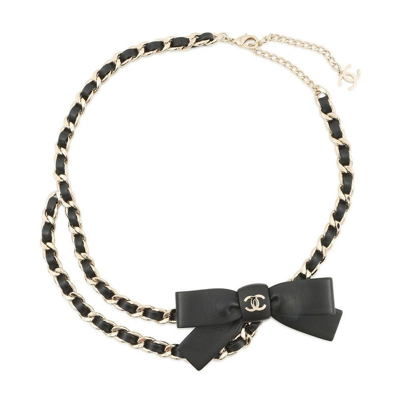 シャネル チェーンベルト リボン ココマーク カーフスキン サイズ70 25B AAB382 CHANEL アクセサリー