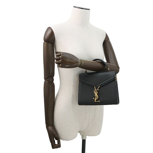 サンローランパリ ハンドバッグ カサンドラ ミニ トップハンドル レザー 623930 2way 黒