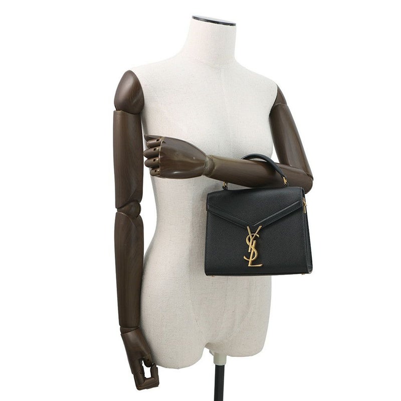 サンローランパリ ハンドバッグ カサンドラ ミニ トップハンドル レザー 623930 2way 黒