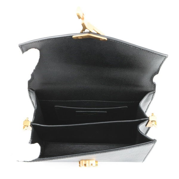 サンローランパリ ハンドバッグ カサンドラ ミニ トップハンドル レザー 623930 2way 黒