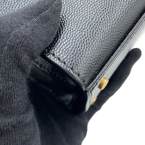 サンローランパリ ハンドバッグ カサンドラ ミニ トップハンドル レザー 623930 2way 黒