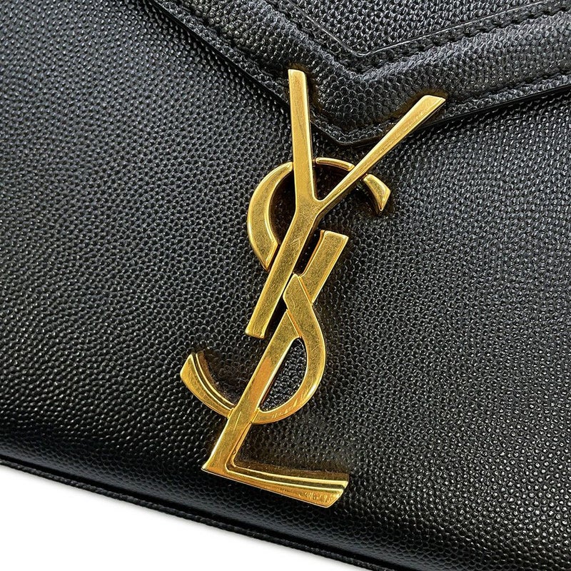 サンローランパリ ハンドバッグ カサンドラ ミニ トップハンドル レザー 623930 2way 黒