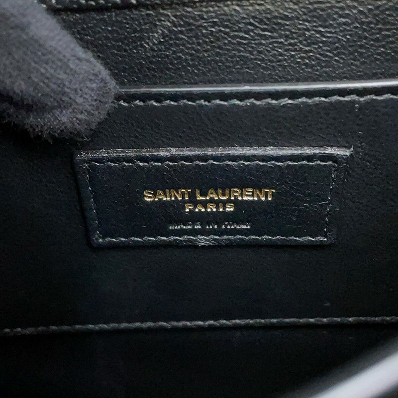 サンローランパリ ハンドバッグ カサンドラ ミニ トップハンドル レザー 623930 2way 黒