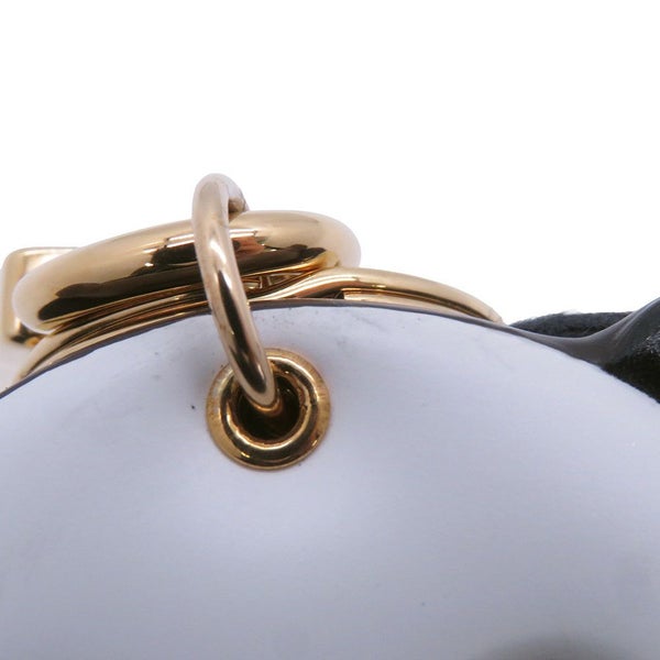 ルイヴィトン キーホルダー モノグラム/レザー ポルトクレ LV パンダ M63094 LOUIS VUITTON チャーム 黒 白 ブラック