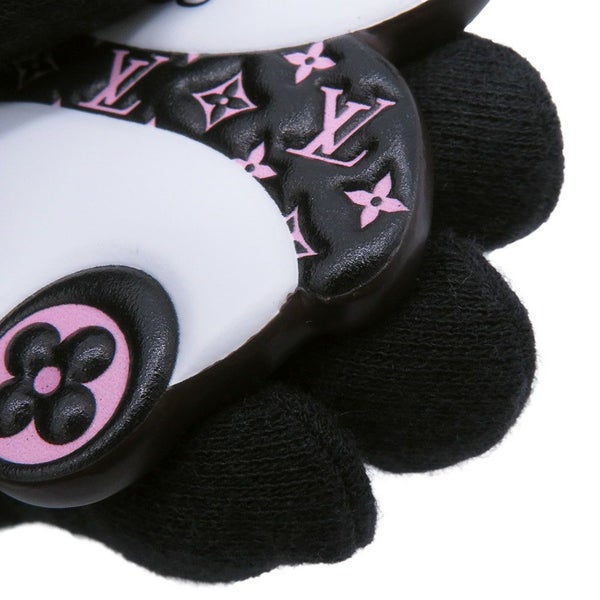 ルイヴィトン キーホルダー モノグラム/レザー ポルトクレ LV パンダ M63094 LOUIS VUITTON チャーム 黒 白 ブラック