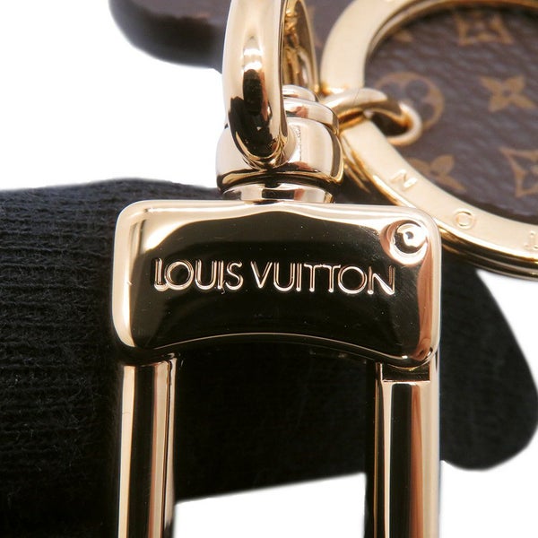 ルイヴィトン キーホルダー モノグラム/レザー ポルトクレ LV パンダ M63094 LOUIS VUITTON チャーム 黒 白 ブラック