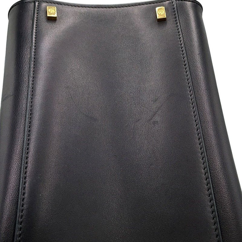 ザ ロウ ハンドバッグ マルゴー10 レザー THE ROW 2way 黒