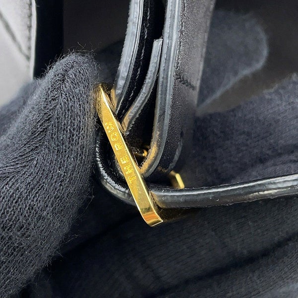 ザ ロウ ハンドバッグ マルゴー10 レザー THE ROW 2way 黒