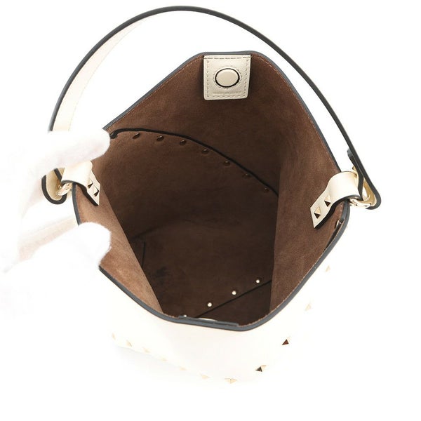 ヴァレンティノ ハンドバッグ ロックスタッズ ウィスピー バケットバッグ 5W2B0Q00PIY 2way 白