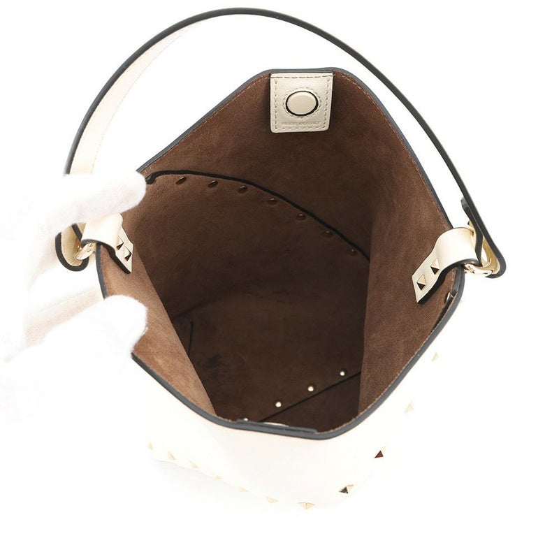 ヴァレンティノ ハンドバッグ ロックスタッズ ウィスピー バケットバッグ 5W2B0Q00PIY 2way 白