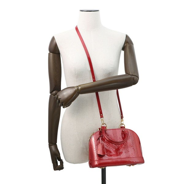 ルイヴィトン ハンドバッグ モノグラム・ヴェルニ アルマBB M91593 LOUIS VUITTON 2way レッド