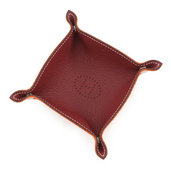 エルメス トレイ ヴィド・ポッシュ ミニ オレンジ/ルージュアッシュ/シルバー金具 フェルト/トリヨンクレマンス