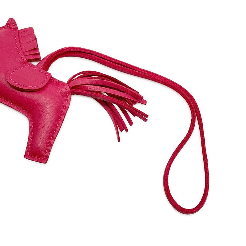 エルメス バッグチャーム ロデオ PM ローズメキシコ ラムスキン Y刻印