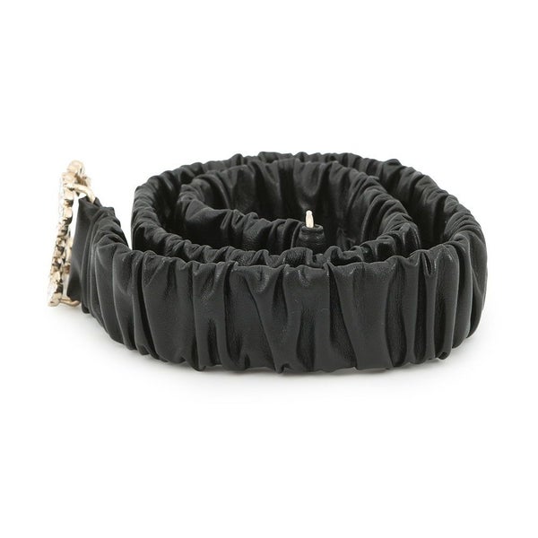 シャネル べルト ココマーク ラインストーン サイズ75 B21C CHANEL 黒